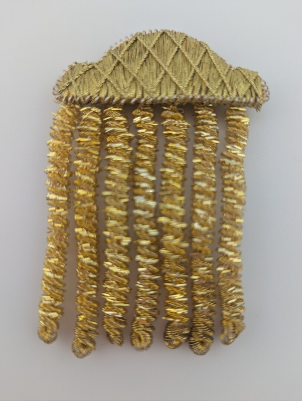 Chapeau Tassel Vintage Handmade Gold Bullion Fringe Passementerie Trim